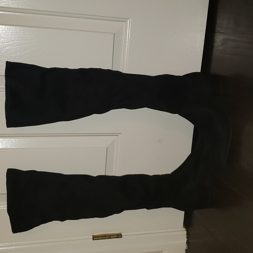 Express OTK Black Faux Suede Boots sz 8
